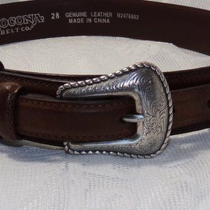Nocona Western Mens Belt Leather Top Hand Ranger Brown N2476802 SIZE 28